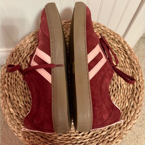 Cruza Burgundy Lace-Up Suede Sneaker/Made in Portugal - Size 40 - NWOB - Picture 4 of 8